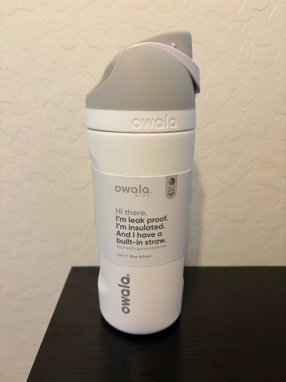 Owala Kids FreeSip 16oz Shy Marshmallow NWT